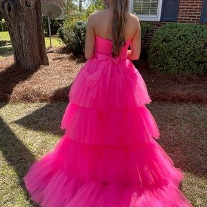 Sherri Hill High Low dress pink